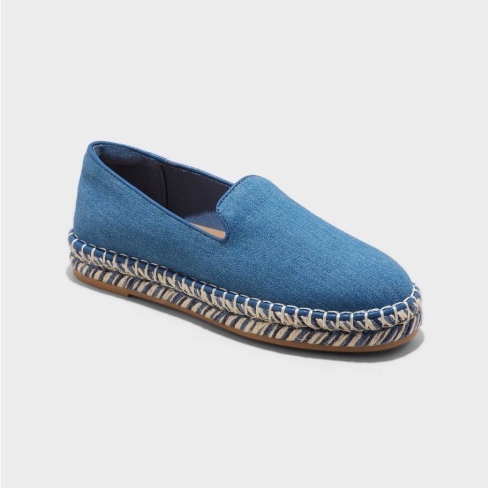 Women's Skipper Espadrille Flats - Universal Thread™ Blue 7.5 new